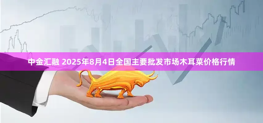 中金汇融 2025年8月4日全国主要批发市场木耳菜价格行情